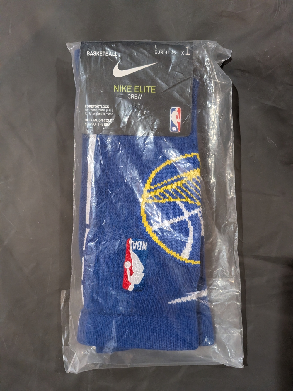 Nike Blue and Yellow Golden State Warriors Crew Socks